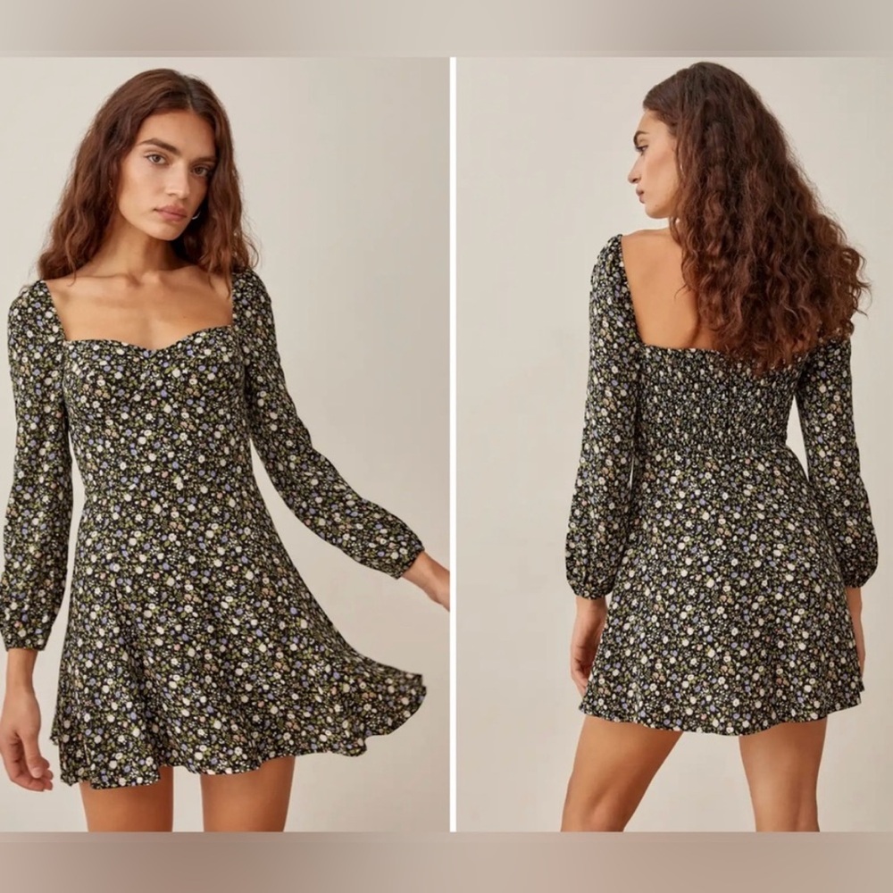 Reformation Long Sleeve Mini Dress